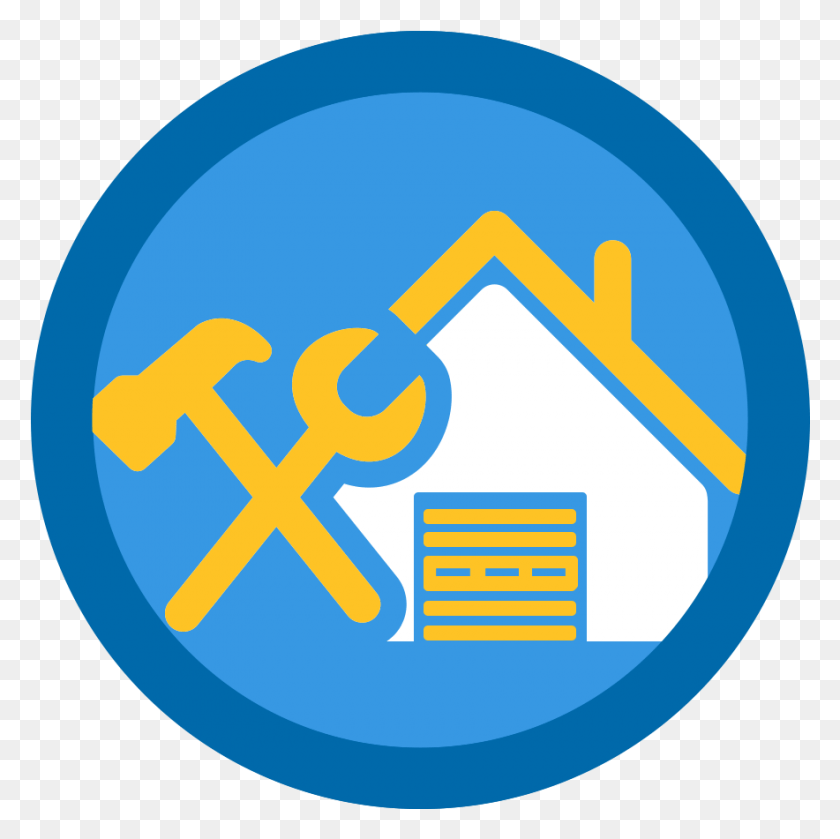 884x883 Garage Door Services Icon Garage Door Services Icon, Text, Logo, Symbol HD PNG Download