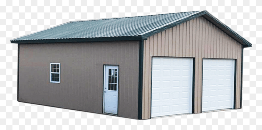 792x363 Garage Transparent Image Detached Double Car Garage, Door, Housing, Building HD PNG Download