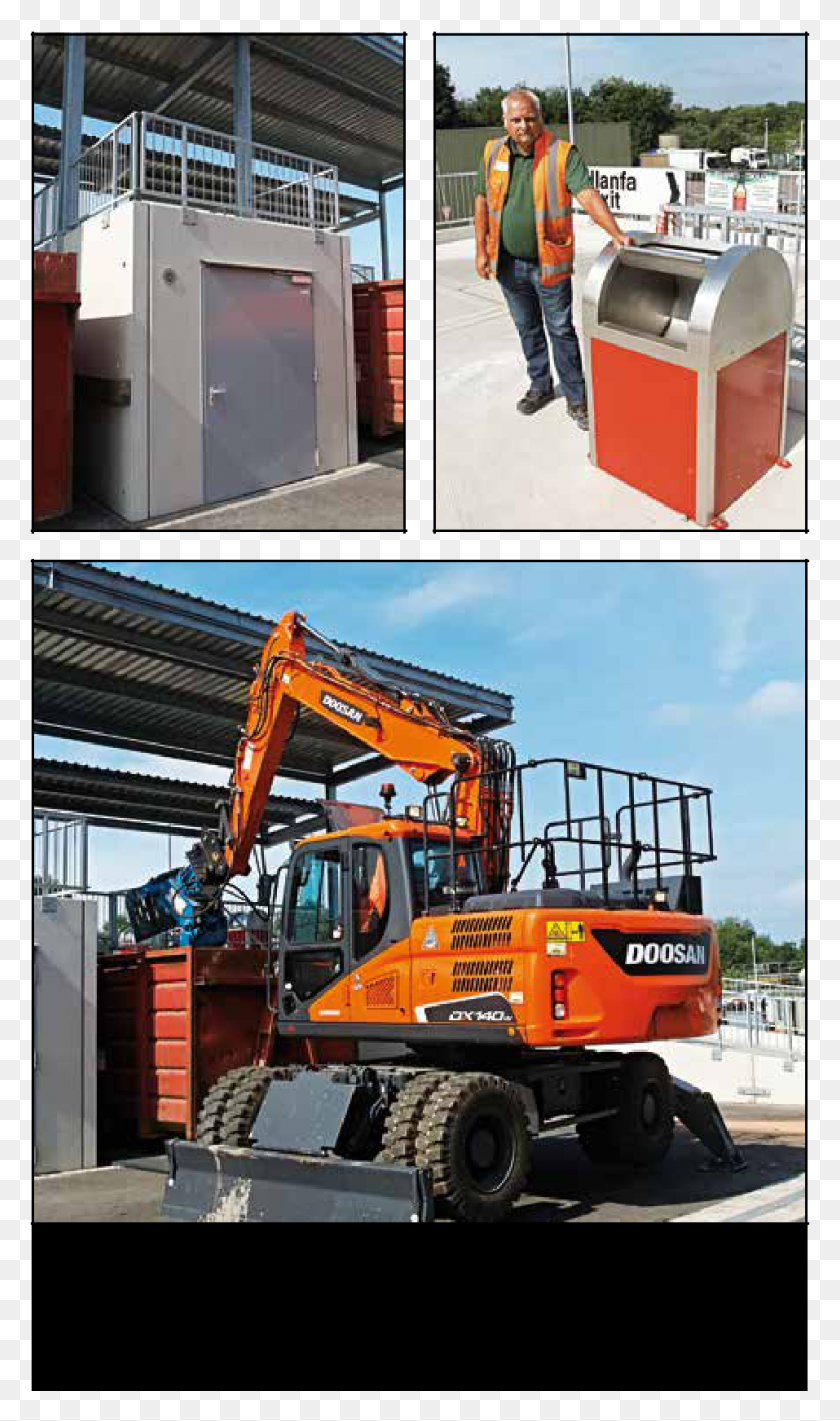 957x1670 Garbage Drop Off Amp Transfer Station Construction, Person, Human, Machine HD PNG Download