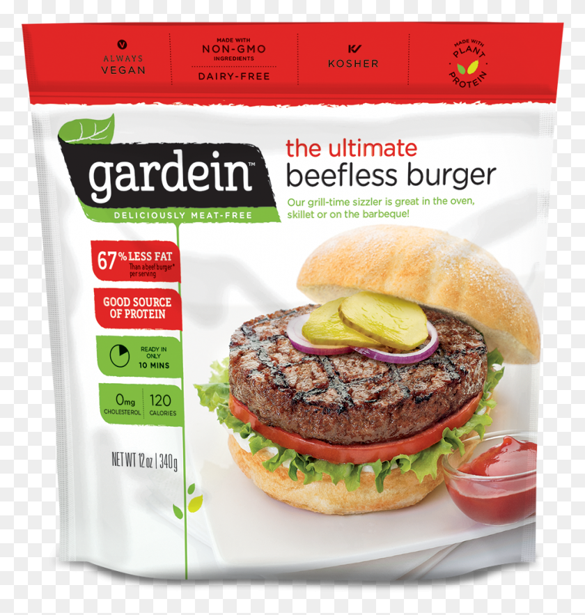 944x997 Gardein Ultimate Beefless Burger, Food, Advertisement, Flyer HD PNG Download