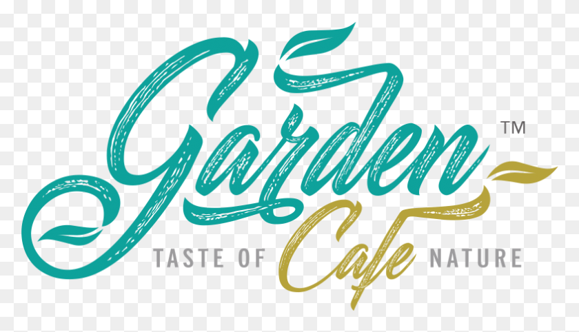 784x425 Descargar Png Garden Cafe Logo, Texto, Caligrafía, Escritura A Mano Hd Png