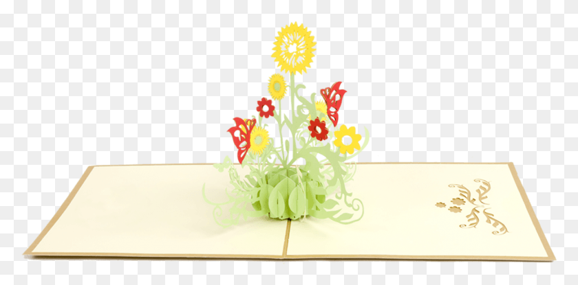 1197x546 Garden Dandelions Paper Pop Card Chrysanths, Graphics, Floral Design HD PNG Download