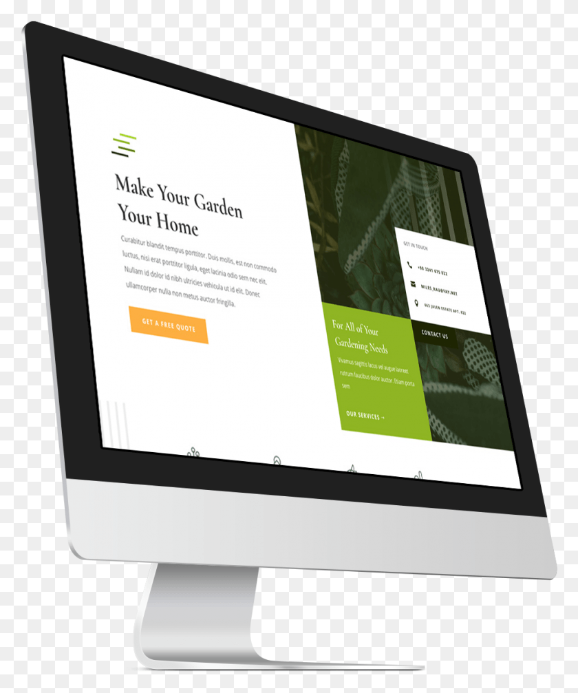 950x1154 Gardener Website Design Web Design, Computer, Electronics, Monitor HD PNG Download