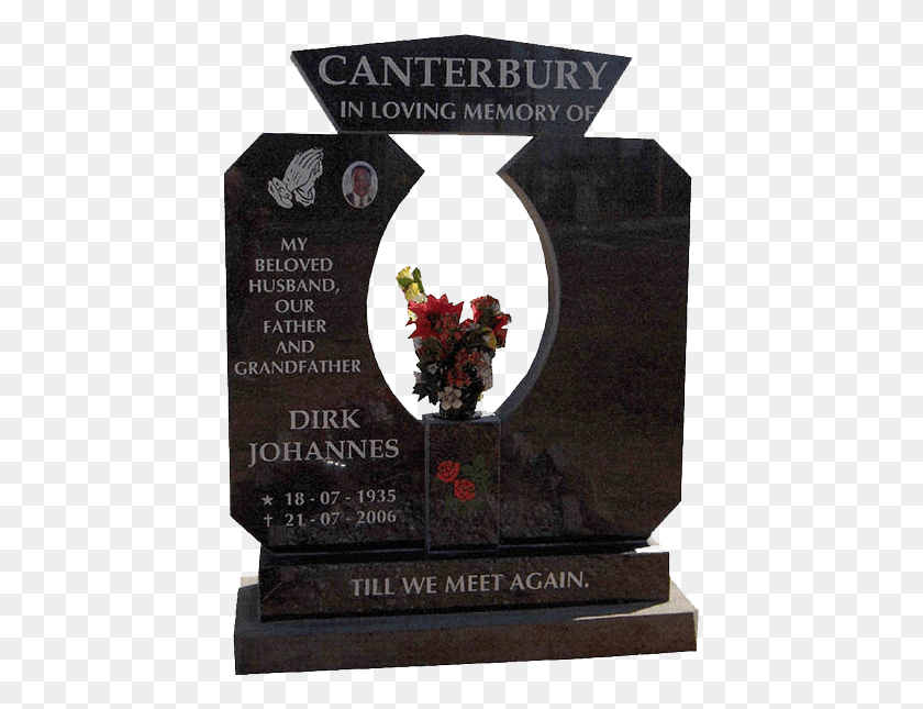 433x585 Gardiner Stone Single Singletombstones Headstone, Tomb, Tombstone, Flower HD PNG Download