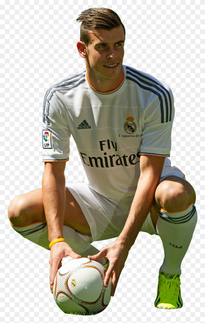 787x1277 Гарет Бейл Присоединяется К Футболисту Реал Мадрид Бернабеу, Одежда, Человек, Шорты Png Скачать
