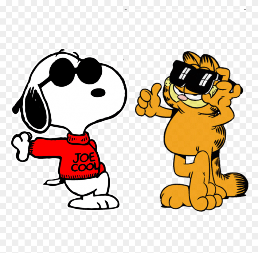875x858 Garfield Clipart To Free Snoopy Joe Cool, Person, Human, Label HD PNG Download