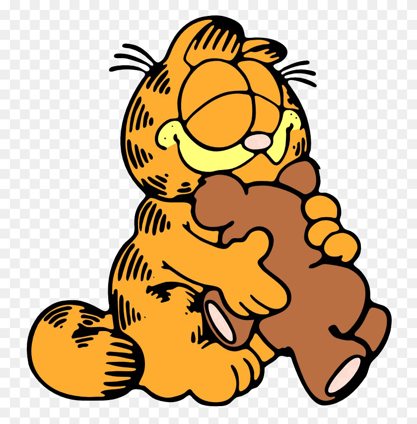 745x793 Garfield Free Image Garfield And Pooky, Plant, Graphics HD PNG Download