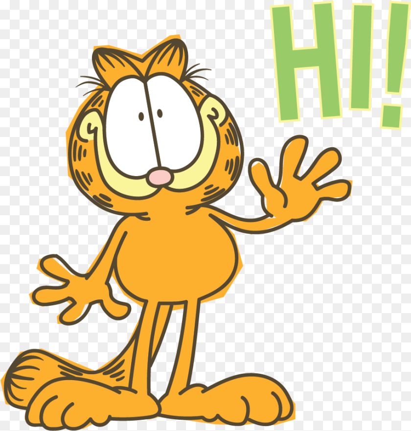 912x957 Garfield Pic Garfield Line Stickers, Cartoon, Baby, Person, Publication Clipart PNG