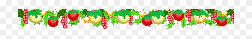 721x72 Garland Christmas Christmas Baubles Holly, Green, Plant, Leaf HD PNG Download