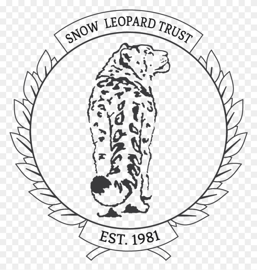 802x845 Descargar Png Garland Logotipo De Snow Leopard Trust, Animal, Mamífero, Símbolo Hd Png
