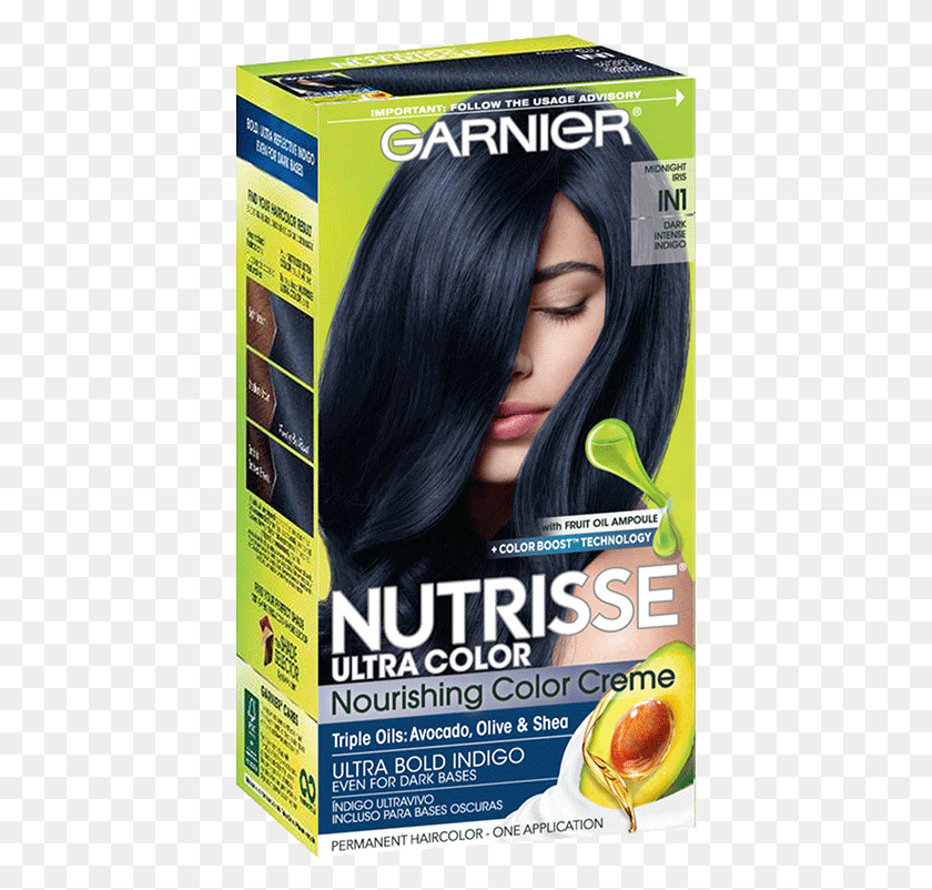 416x742 Garnier Hair Dye Indigo, Black Hair, Magazine, Person HD PNG Download