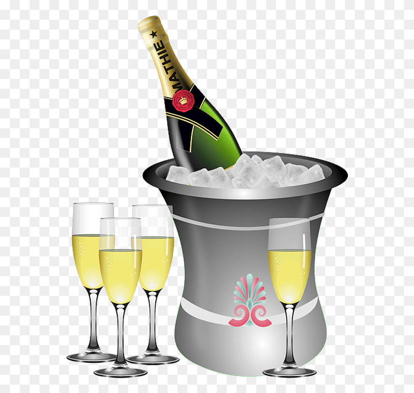572x737 Garrafa De Champanhe No Gelo Em New Years Eve Transparent, Glass, Alcohol, Beverage HD PNG Download