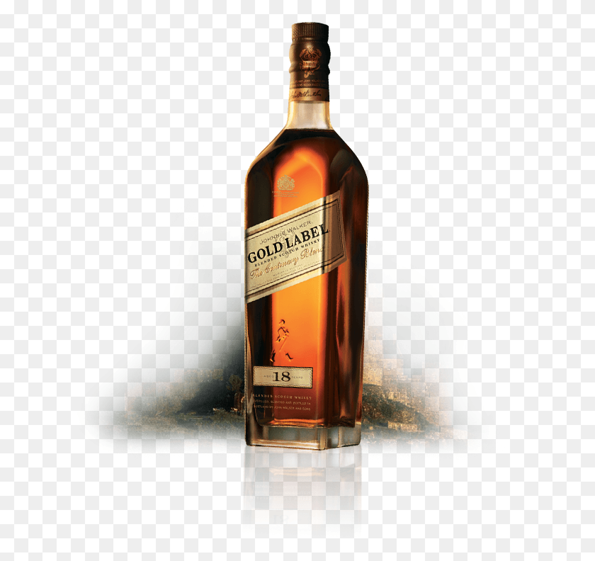 622x732 Garrafa De Whisky Johnnie Walker Scotch Gold Label 18 Year, Liquor, Alcohol, Beverage HD PNG Download