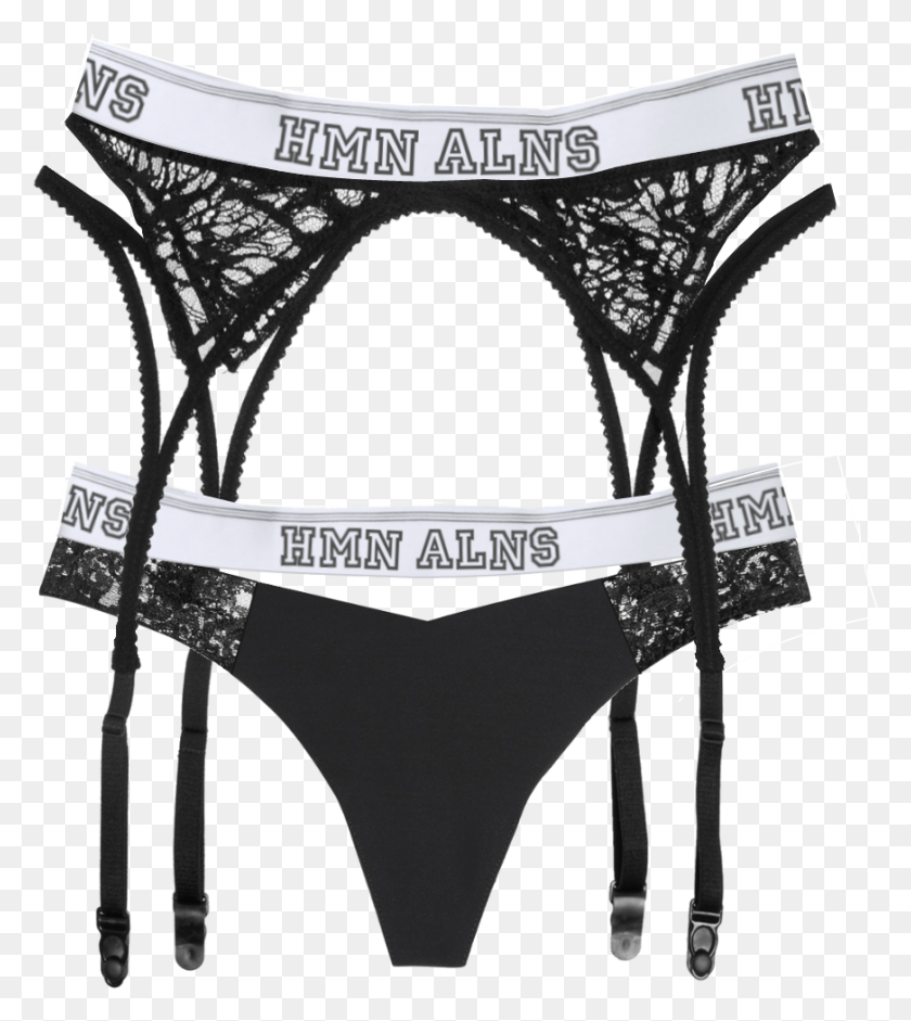 872x985 Garter And Thong Underpants, Label, Text, Clothing HD PNG Download