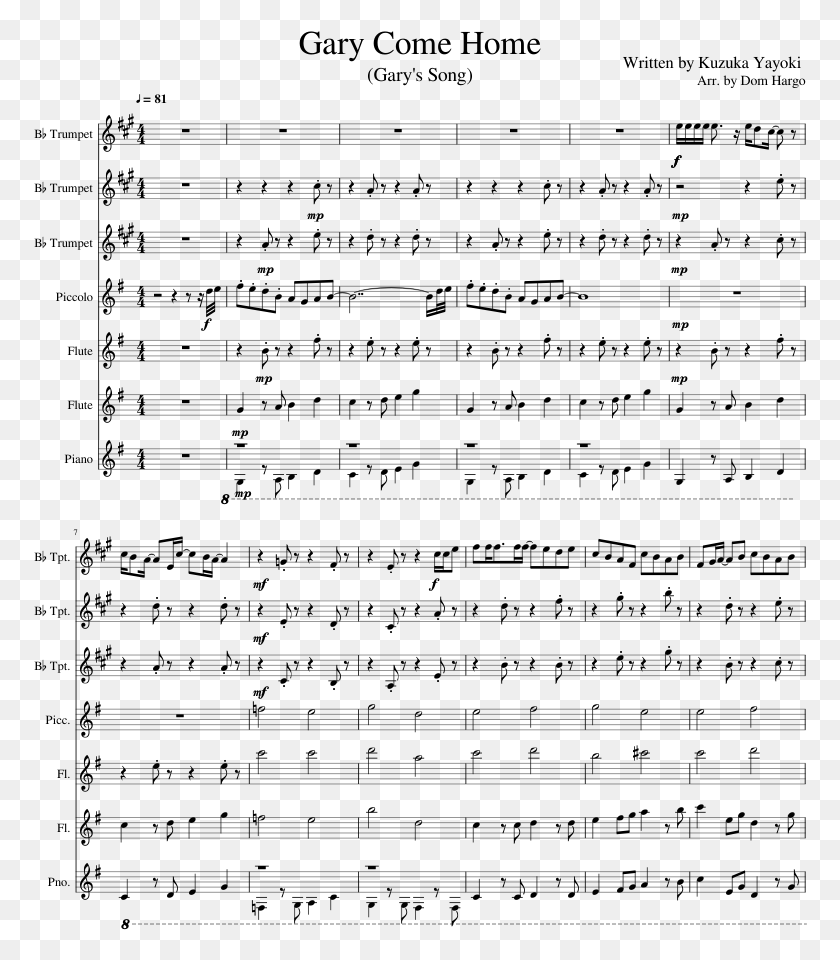 774x900 Gary Come Home Jhin Theme Violin Sheet Music, Gray, World Of Warcraft HD PNG Download