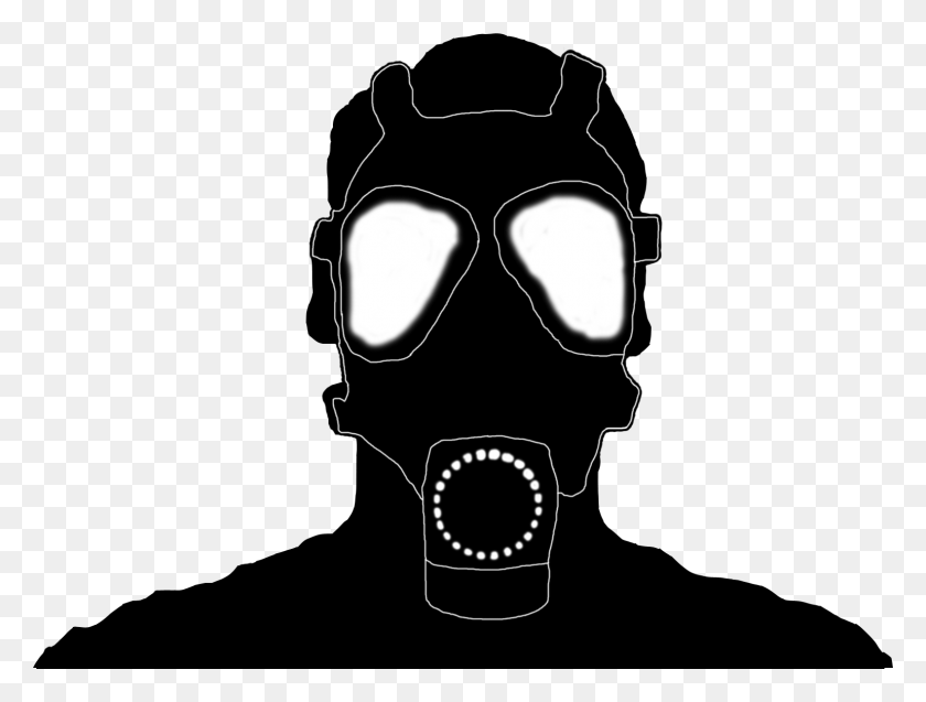 1537x1138 Gas Mask Gas Mask Silhouette, Mask, Stencil, Light HD PNG Download