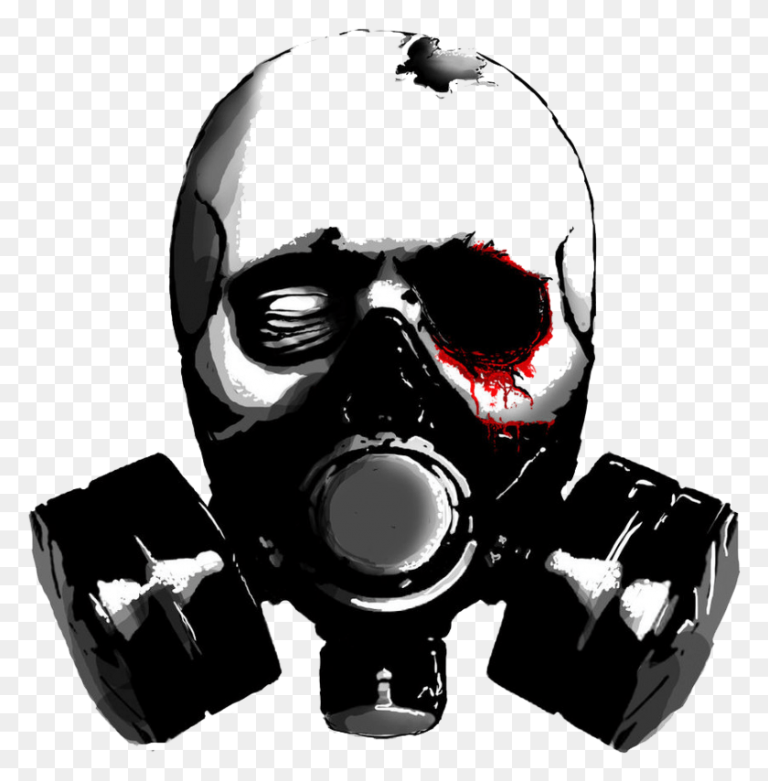 844x860 Gas Mask Pic Skull Gas Mask, Mask, Head, Person HD PNG Download
