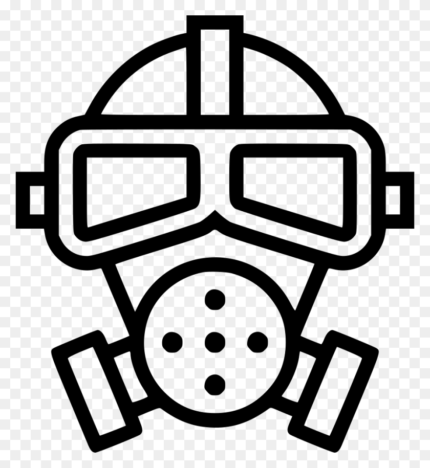 894x980 Gas Mask Poison Toxic Comments Poison Gas Ww1 Drawing, Robot, Stencil, Lawn Mower HD PNG Download