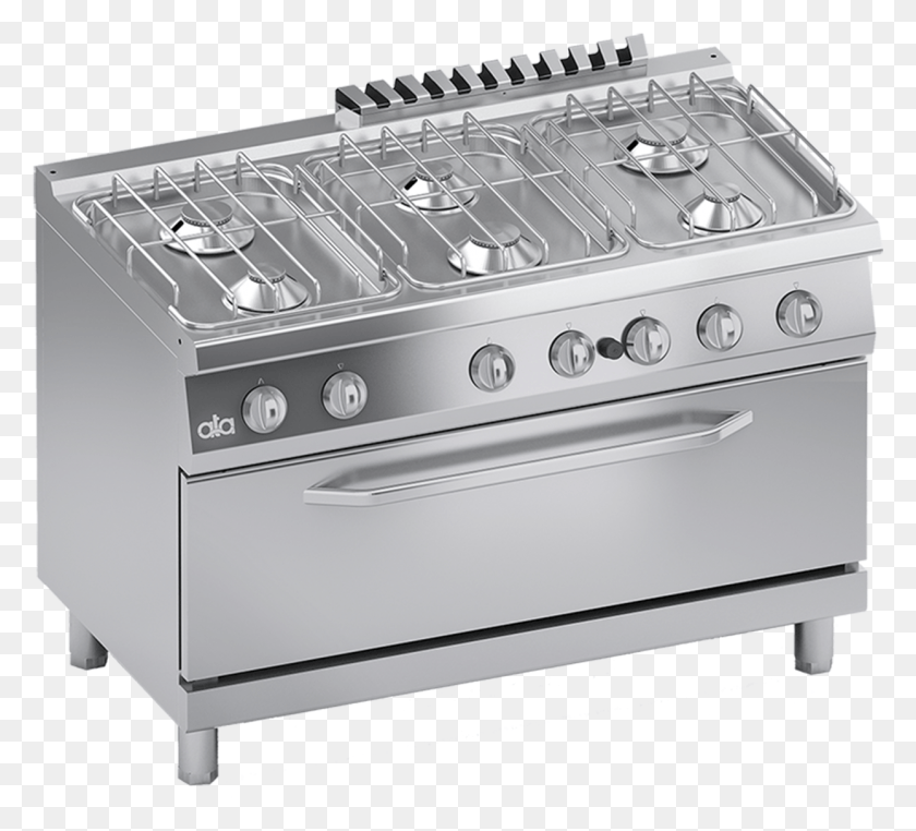 1244x1121 Gas Range 6 Burners Gas Oven 105 X 53 Cm Ata, Cooktop, Indoors, Appliance HD PNG Download