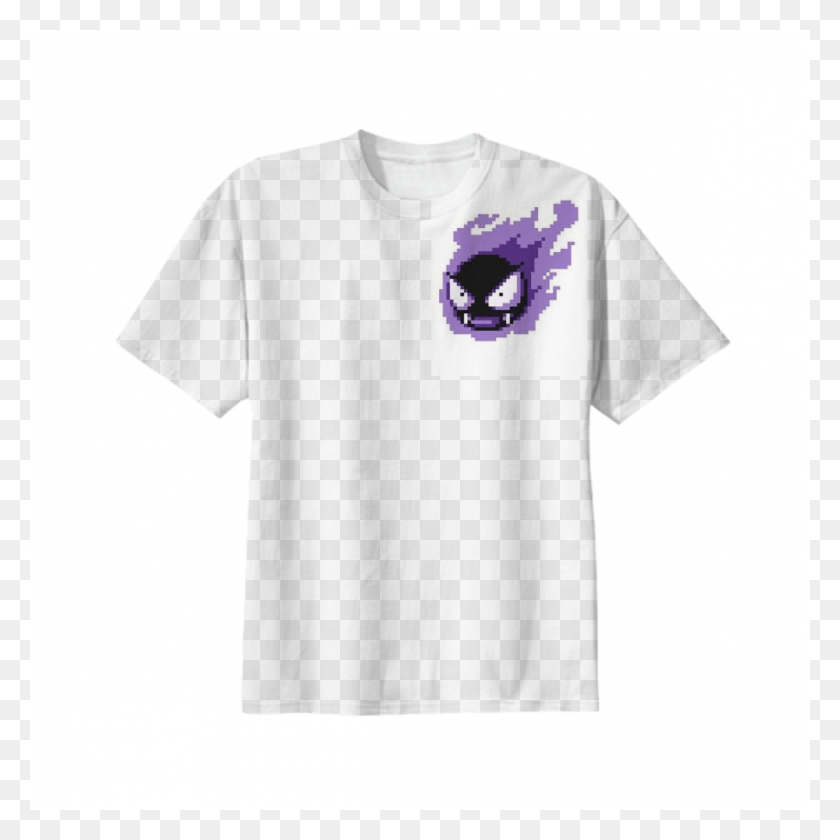 1190x1190 Gastly Tee 38 T Shirt White, Clothing, Apparel, T-shirt HD PNG Download