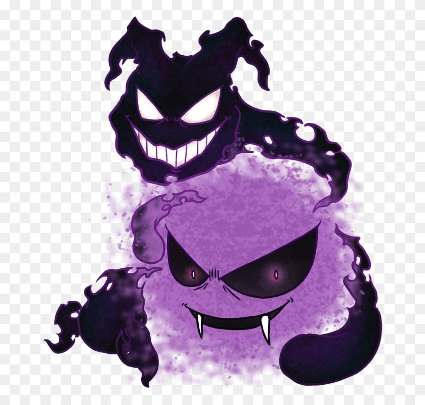 672x740 Gastly Used Spite And Lick Illustration, Graphics, Sunglasses HD PNG Download