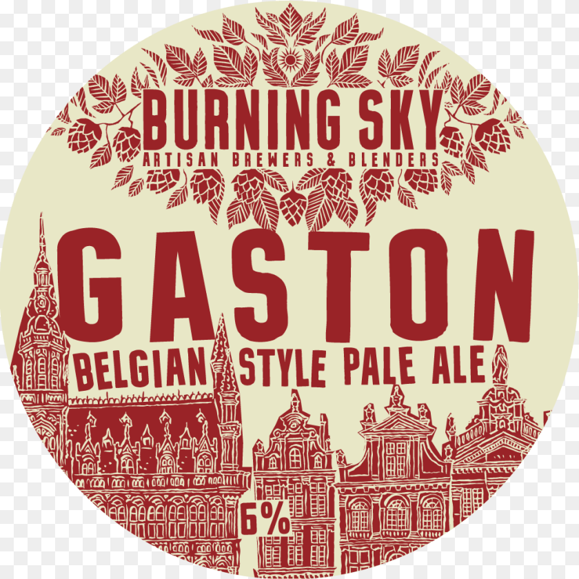 1000x1000 Gaston Burning Sky Gaston, Advertisement, Poster Sticker PNG