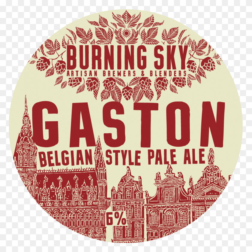 1000x1000 Gaston Burning Sky Sauvin Brut, Label, Text, Advertisement HD PNG Download