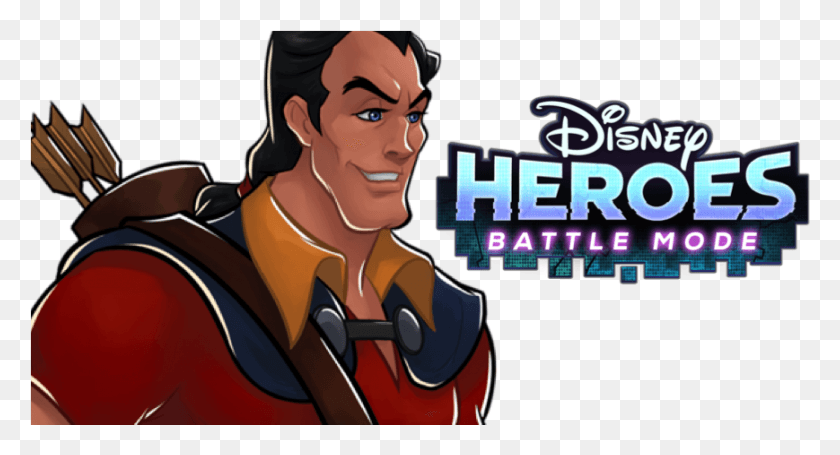 869x441 Gaston Comes To Disney Heroes Disney Heroes Battle Mode Logo, Grand Theft Auto, Person, Human HD PNG Download