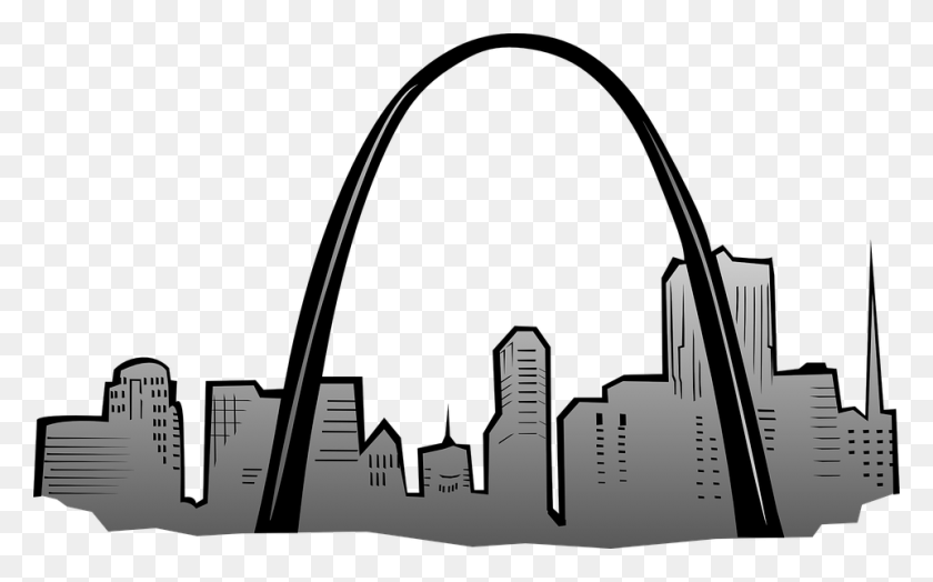 960x572 Gateway Arch St Louis Monument Landmark Missouri St Louis Arch, Architecture, Building, Water HD PNG Download