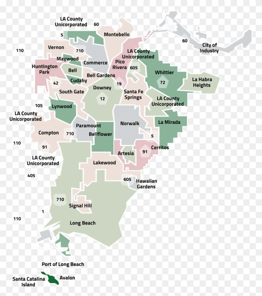 957x1092 Gateway Cities Map, Diagram, Plot, Atlas HD PNG Download