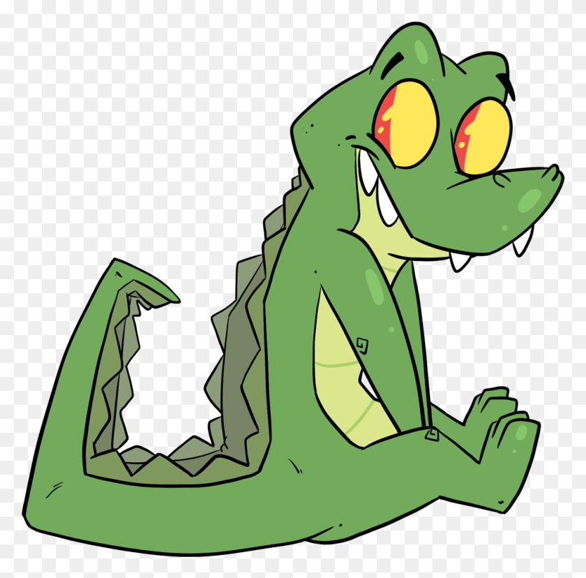 1009x994 Gator Cartoon, Reptile, Animal, Green Lizard HD PNG Download