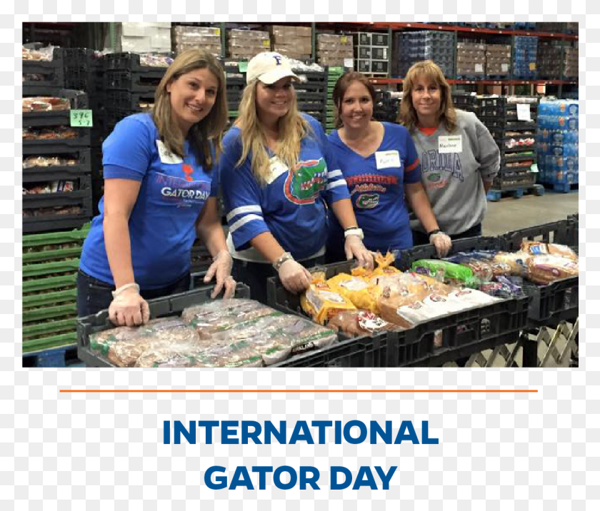 1122x945 Gators Give Back In Their Areas By Participating In Fish Products, Person, Human, Market HD PNG Download