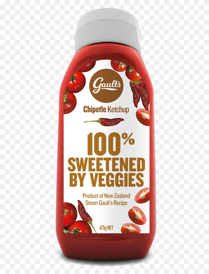 422x1040 Gaults Chipotle Ketchup Strawberry, Label, Text, Poster HD PNG Download