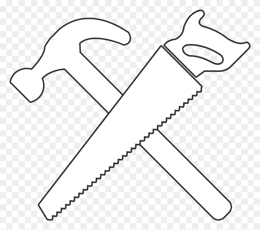 1651x1444 Gavel Svg Black White Hammer And Saw, Tool, Axe, Handsaw HD PNG Download