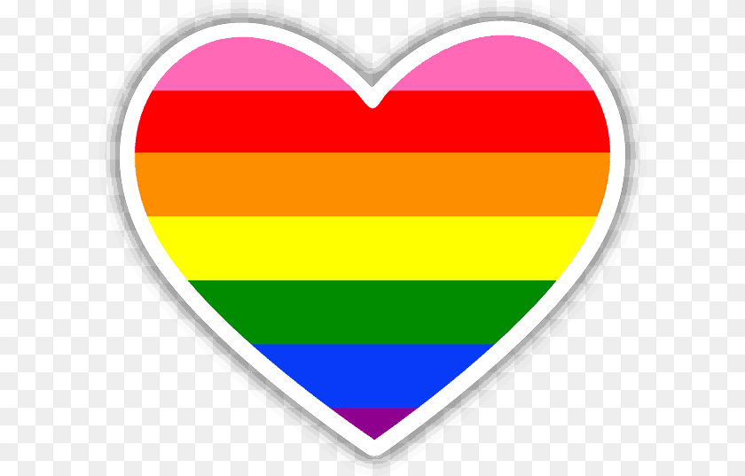 618x537 Gay Pride Rainbow Flag Heart Sticker Gay Pride Heart Clipart PNG