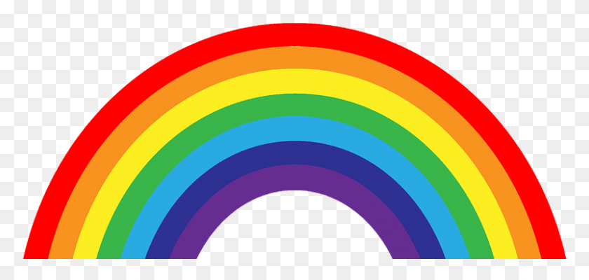 801x350 Gay Rainbow Regenbogen Symbol, Graphics, Face HD PNG Download