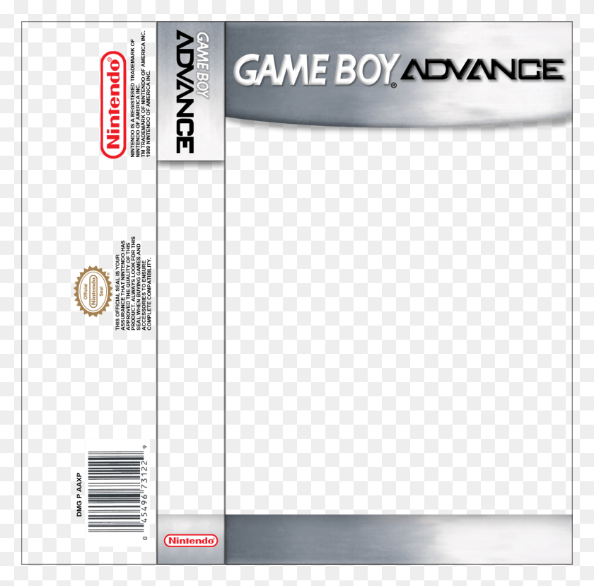 1625x1600 Gba Insert Template Inb4 Not Retro Gameboy Advance Cassette Covers, Text, Screen, Electronics HD PNG Download