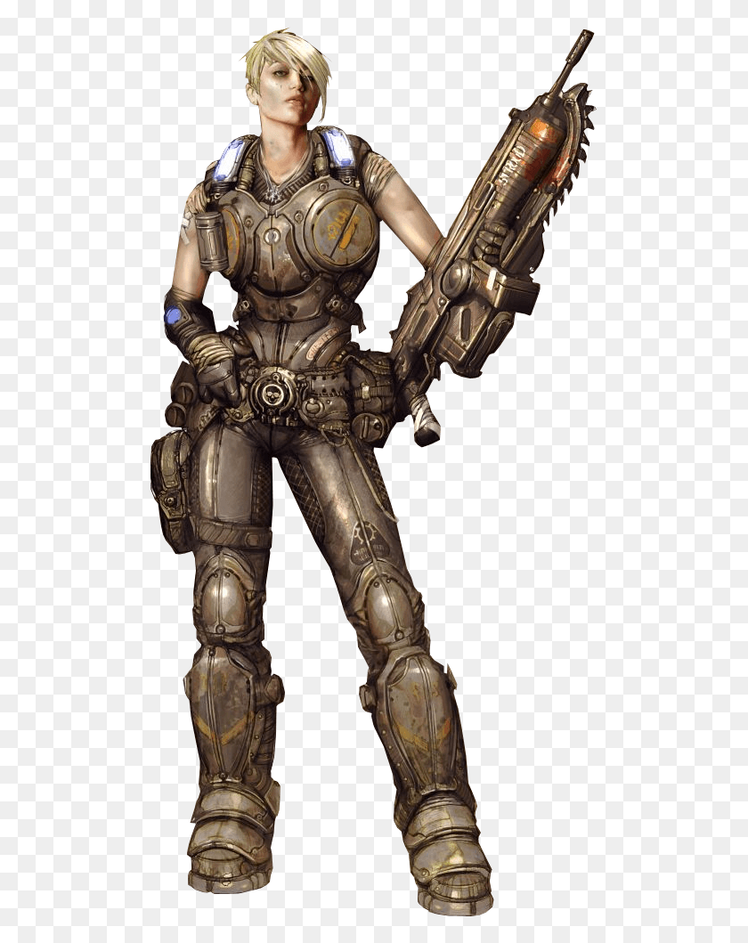 501x999 Gear Of War Female, Armor, Bronze, Person HD PNG Download
