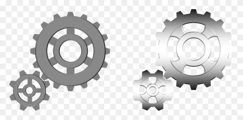 890x407 Gears Clipart Logo Gear Clipart No Background, Machine HD PNG Download