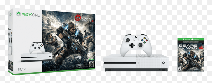 1035x358 Descargar Png Gears Of War 4 Bundle Xbox One S Gears Of War Bundle, Persona, Humano, Electrónica Hd Png