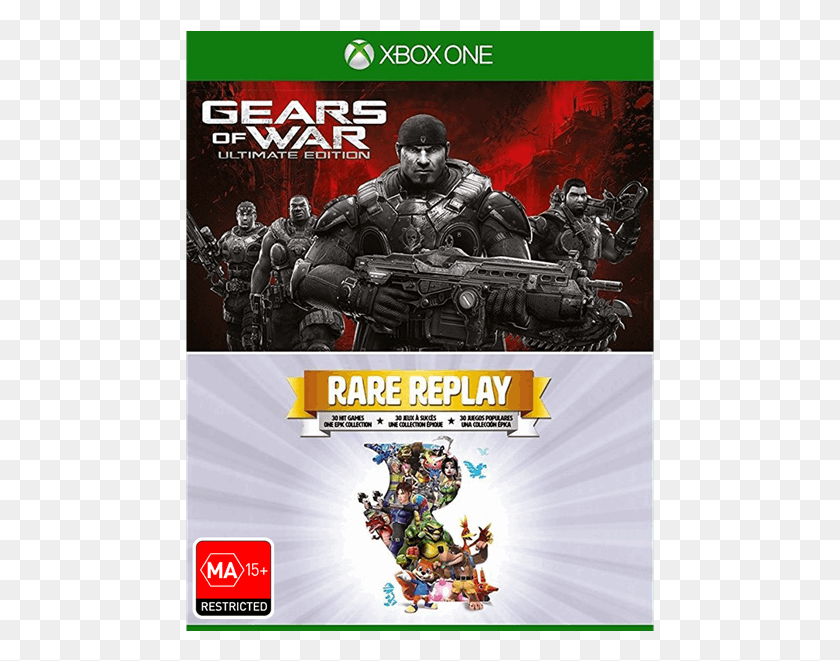 469x601 Descargar Png Gears Of War Ultimate Edition, Rare Replay, Gears Of War Y Rare Replay, Xbox One, Persona, Humano, Cartel Hd Png