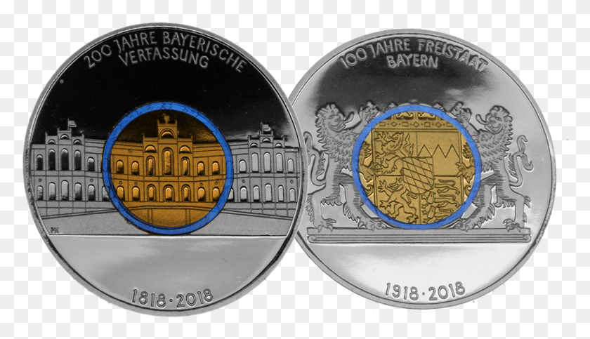 1075x583 Gedenkmedaille 100 Jahre Freistaat Bayern Und 200 Jahre Medaille 100 Jahre Freistaat Bayern, Nickel, Coin, Money HD PNG Download