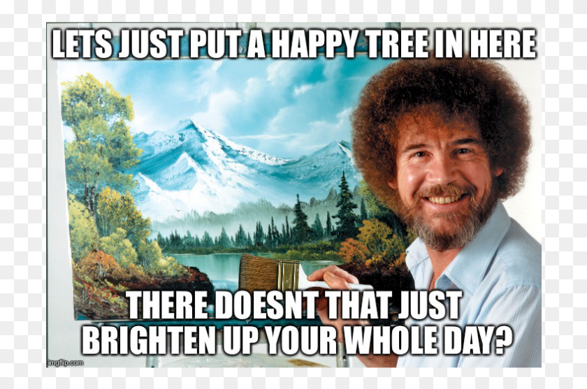 710x497 Geeky Talk39s Weekly Hype Bob Ross Joy Of Painting, Person, Human, Hair HD PNG Download