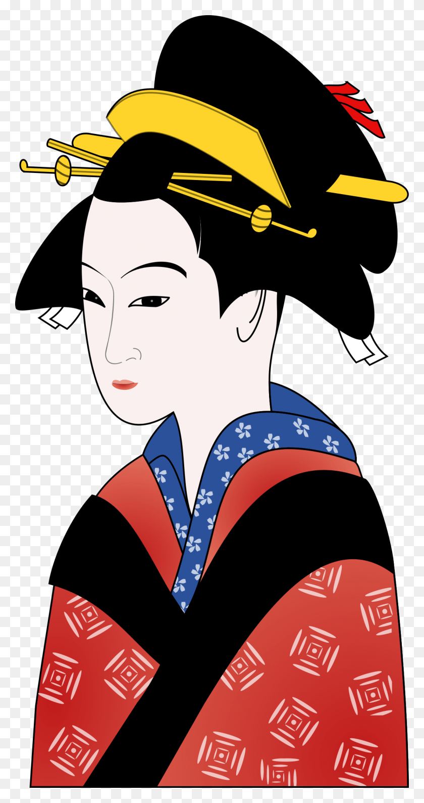 1225x2400 Geisha Clipart Japanese Character Wanita Jepang Vector Png / Ropa Png