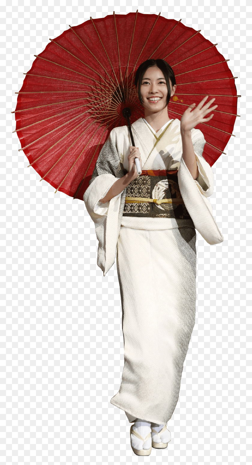 769x1490 Descargar Png / Geisha Con Kimono Png