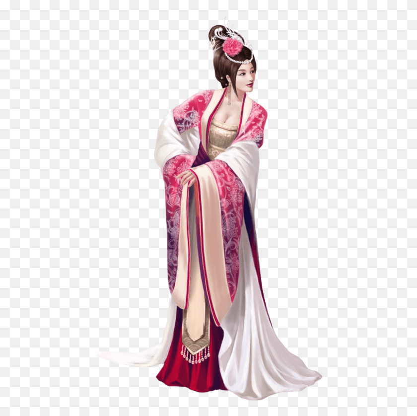 463x778 Geisha Geisha Chinese Ladies Cross Stitch, Clothing, Apparel, Robe HD PNG Download