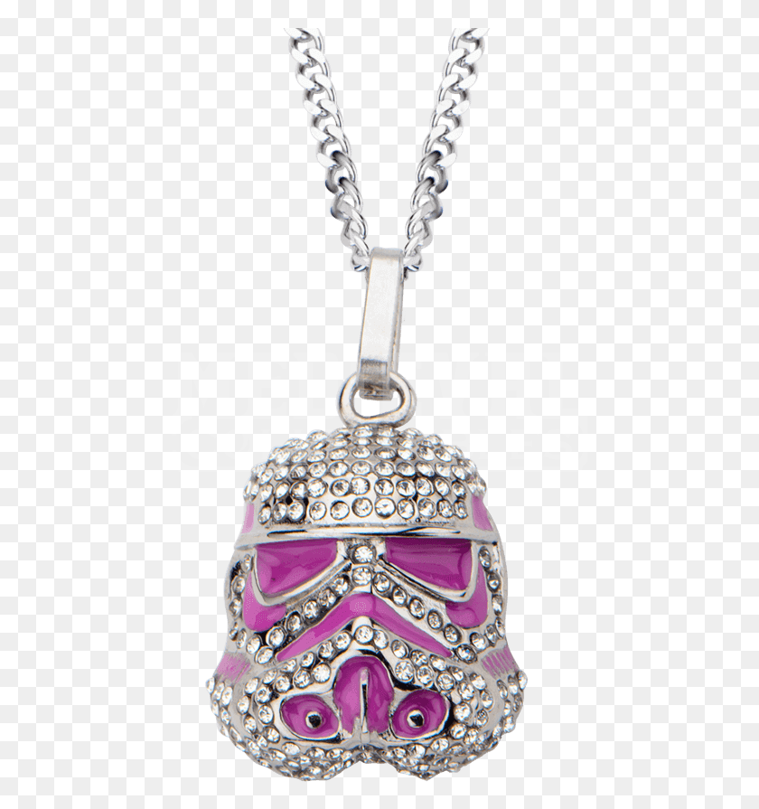 462x835 Gemstone Pink Stormtrooper Helmet Necklace Necklace, Pendant, Accessories, Accessory Descargar Hd Png