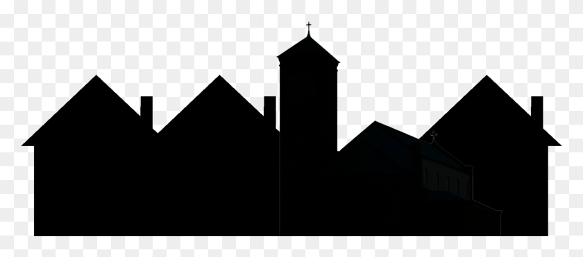 2156x861 Genarrator Outbreak By Dominic Shane Small Town Skyline Silhouette, Lighting, Building, Architecture Descargar Hd Png