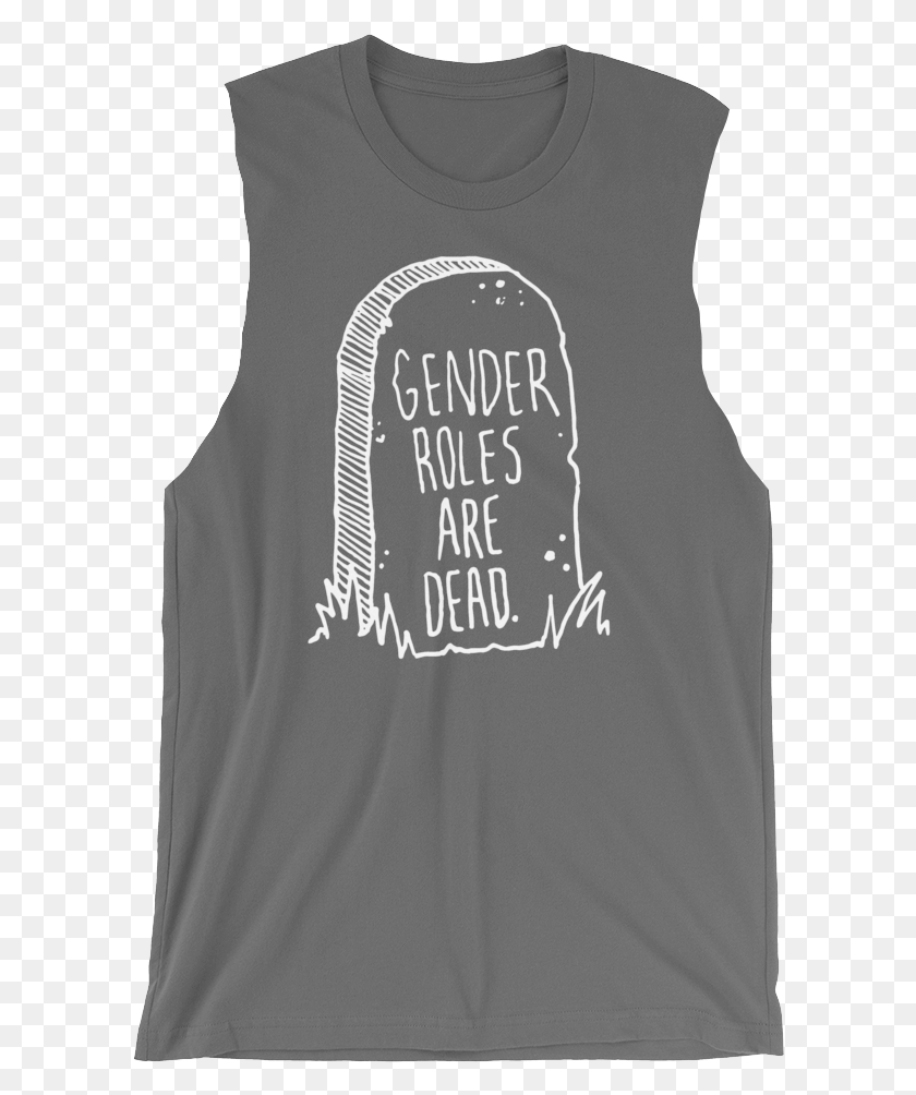 598x944 Gender Roles Tombstone Cutoff Active Tank, Clothing, Apparel, Tank Top HD PNG Download