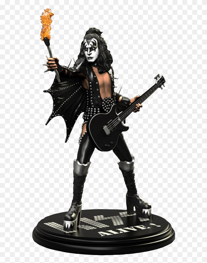 584x1004 Descargar Png Gene Simmons Alive Rock Iconz Estatua De Escala 19 Iconz Estatua Kiss Paul Stanley, Guitarra, Actividades De Ocio, Instrumento Musical Hd Png